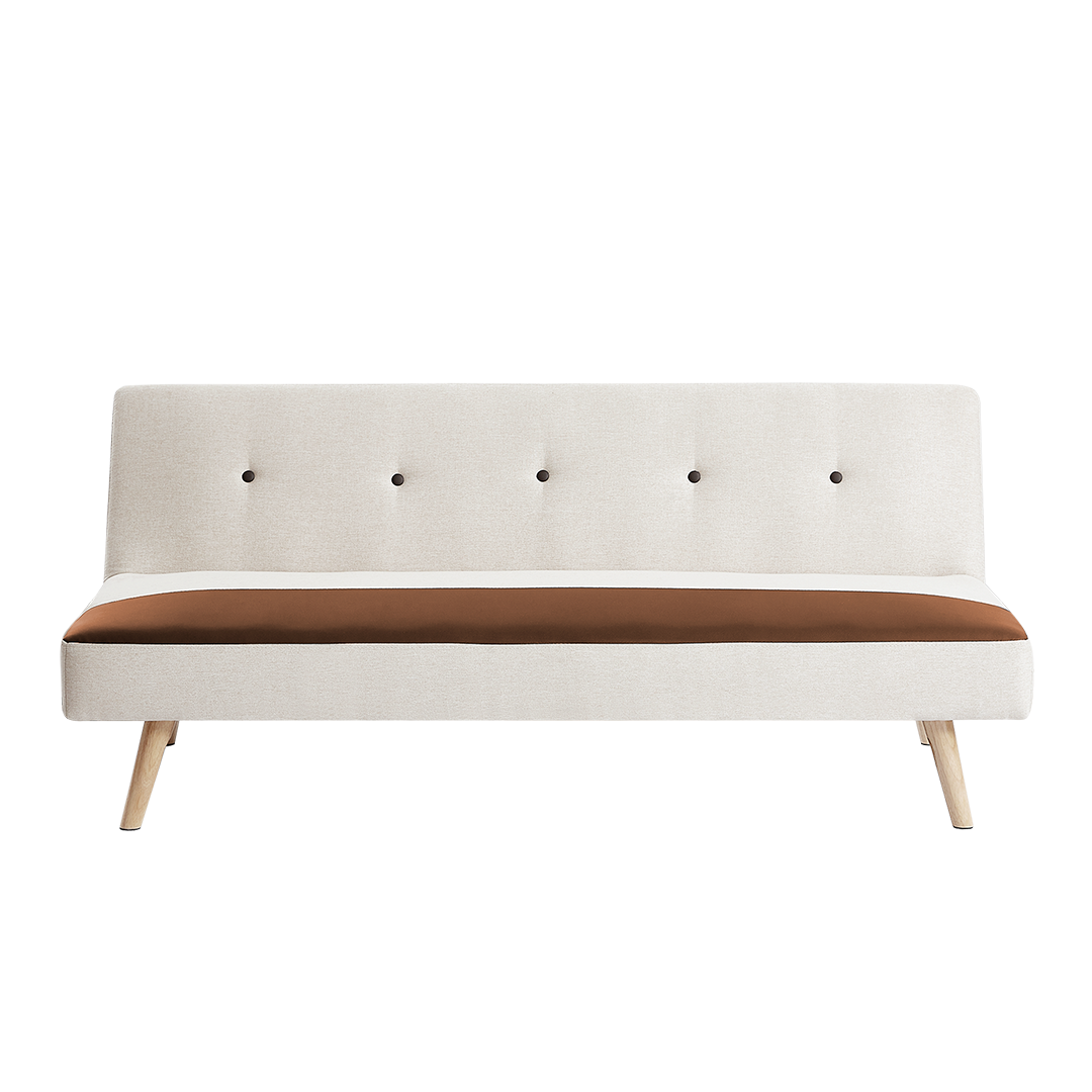 Stephen 3-Seater Fabric with Synthetic Leather Sofa bed