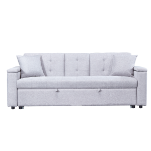 Olympia 3 Seater Fabric Sofabed with Storage and Cupholders