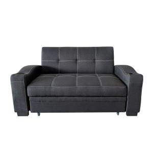 Swing 2-Seater Fabric Sofabed with Cupholders & Pocket