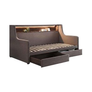 Ohio Single Size Bedframe with Drawer Storage